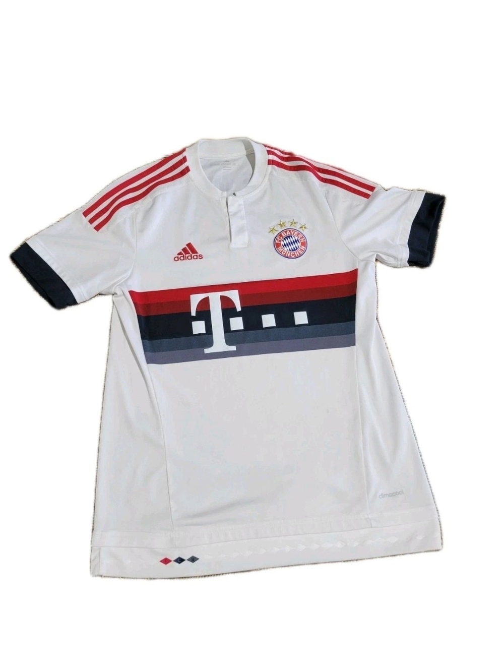 Adidas Kids FC Bayern White Short Sleeve Soccer Jersey Medium